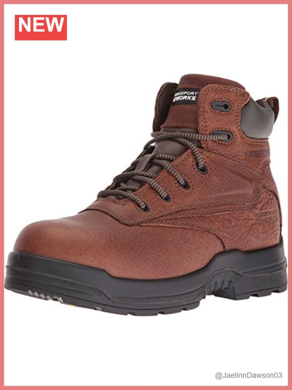 Waterproof Leather Composite Toe Work Boot Lace-Up